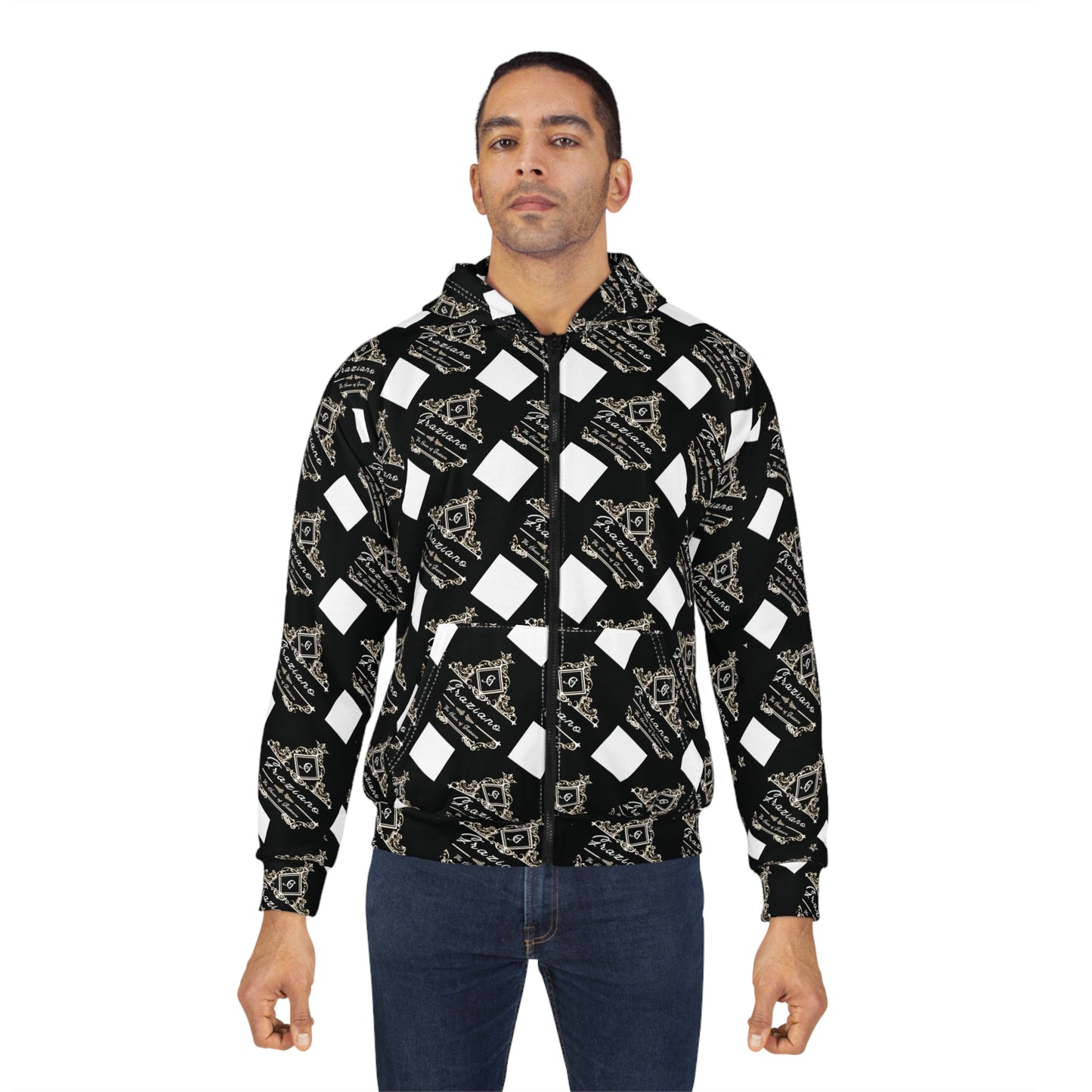 Stylish Unisex Zip Hoodie, Cozy Streetwear, Perfect for Layering, Gift for Friends, Great for Casual Outings, Unique Fashion Statement